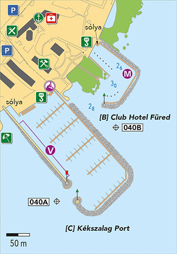 Balatonikikötők Kékszalag Port és Club Hotel Füred kikötője
